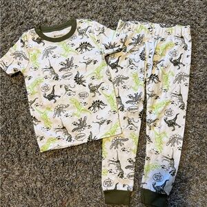 Dinosaur Adventure Kids Pajama Set - Green and Black